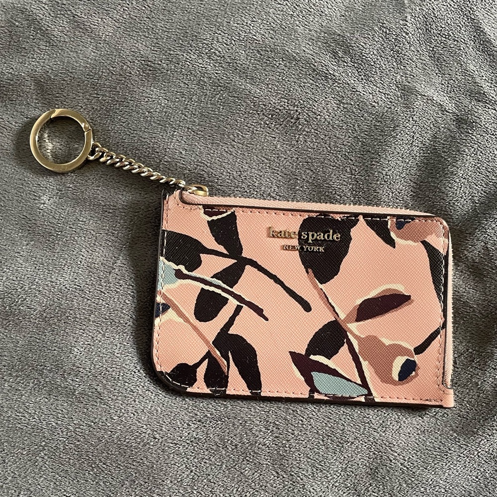 Kate Spade Pink and Black Key Card Holder